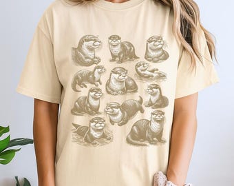 Vintage Otter Shirt, Funny Otter Shirt, Animal Graphic Tee, Animal Lover Gift, Otter Meme Shirt, Wildlife Tee, Otter Gift, Vintage Y2K Shirt