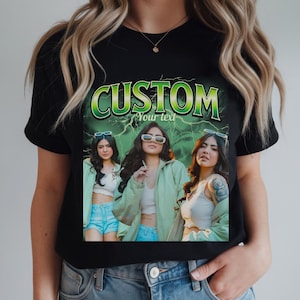 CUSTOM Girlfriend Shirt, Shirt With Girlfriend Face, Custom Photo Gift, Vintage Graphic 90s Shirt, Boyfriend Shirt, Wife Shirt, Face Shirt