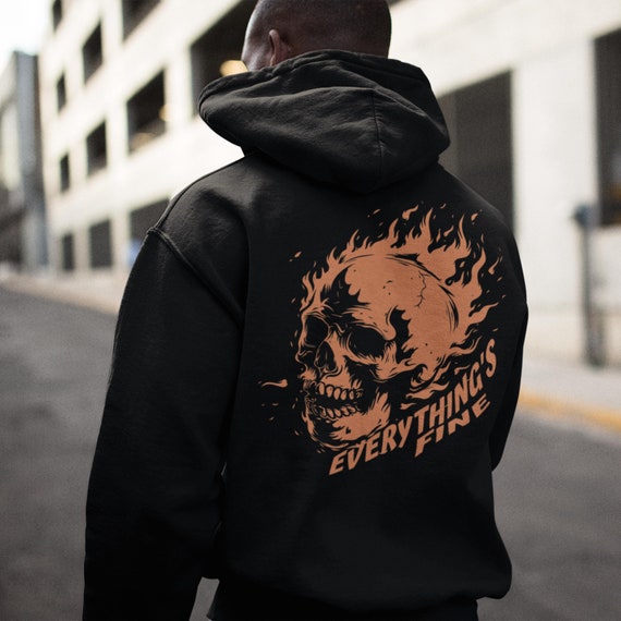 Oversized Hoodie Rock And Roll Hoodies Everything's Fine UNISEX