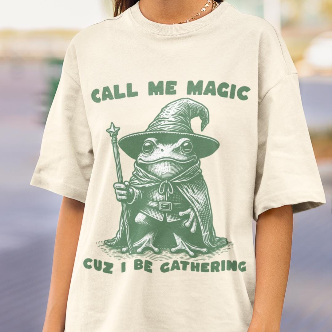 Call Me Magic Cuz I Be Gathering Tee, Wizard Frog Shirt, Frog