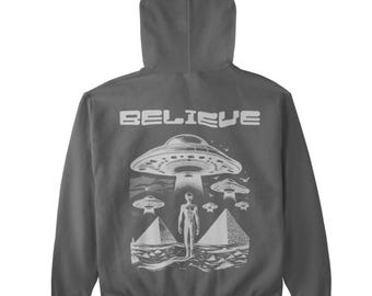 Alien Space Hoodies Unisex Alien Crew Neck Sweatshirt