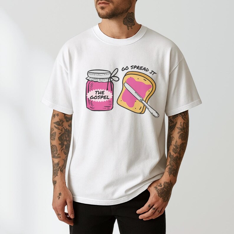 Go Spread It Gospel Shirt, Christian Shirt, Funny Bible Verse Shirt, Faith Pun Tee, Faith Based Gift, Christian Apparel, Aesthetic Faith image 2