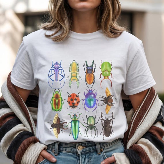 Vintage Insect Shirt, Retro Bugs Tee, Entomology Gift, Bug Lovers Gift, Nature Graphic Shirt, Creepy Crawlies Top, Insect Lover Shirt
