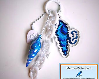 Mermaid&#39;s Pendant Keychain | Stardew Valley Keychain | Creative and fun bag charms | Game fan gifts |