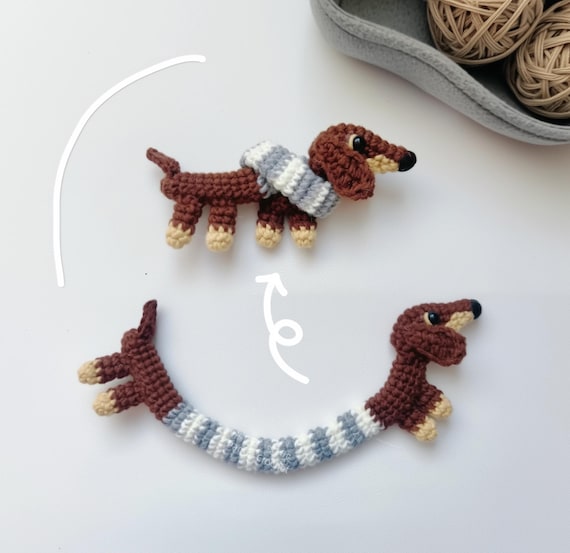 Crochet dackel Keychain | Funny Keychains | Birthday Gifts | dachshund gifts/graduation gift/cute bag accessories  dachshund ornament