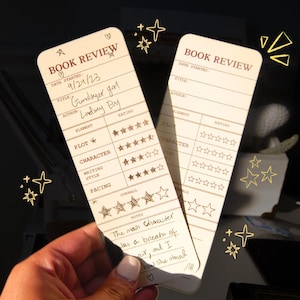 書評ブックマーク | 読書好きの方へのギフト | 積み重ね可能なブックマーク | メモを取るための書き込み可能なマットなブックマーク | 学生へのかわいいギフト