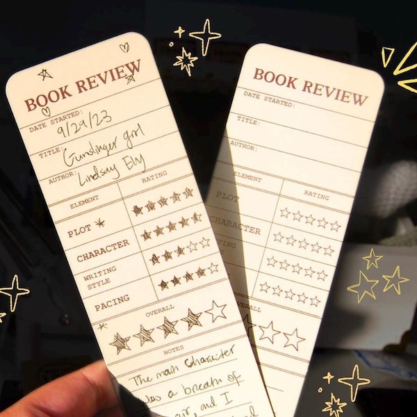 Book Review Bookmark, bookish gifts, Matte Finish (2x6")