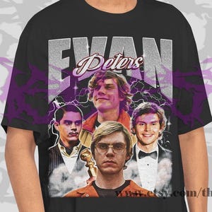 T-shirt Evan Peters, T-shirt graphique Fan Tee, cadeau pour femme et homme T-shirt unisexe