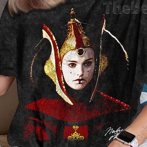 Limited Vintage Wash Padme Amidala T-Shirt, Padme Amidala Fan Graphic T-Shirt, Gift For Women and Man Unisex T-Shirt