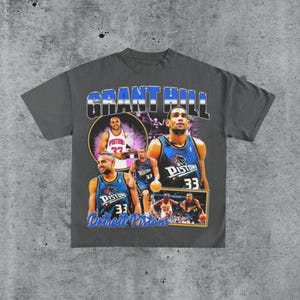 Vintage 90s GRANT HILL PISTONSS Shirt Homage Retro Classic Graphic Tee Bootleg Bestseller Unisex Sport Sweatshirt Gift