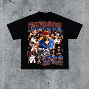 Vintage 90s Allen Iverson Shirt Homage Retro Classic Graphic Tee Bootleg Bestseller Unisex Sport Sweatshirt Gift