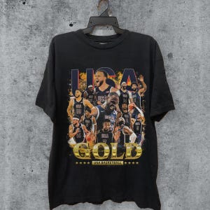 Vintage 90s USA MEN&#39;S BASKETBALL Shirt Homage Retro Classic Graphic Tee Bootleg Bestseller Unisex Sport Sweatshirt Gift
