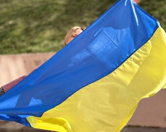 Ukraine flag 140 x 90 cm national big flag ukrainian shop ukrainian flag 140 x 90 cm best quality flag made in ukraine garden ukrainian flag