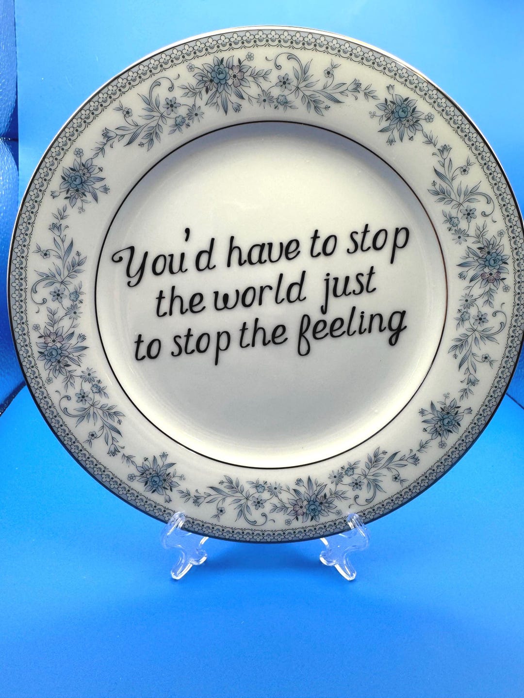 Good Luck, Babe! by Chappell Roan Lyrics on Vintage China Plate - Home Decor - Decorative Plate