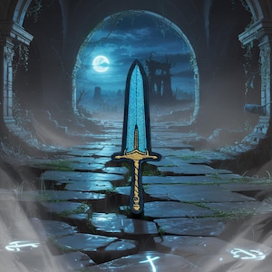 Dark Souls Moonlight Sword Patch, Dark Souls Patch, Dark Fantasy Embroidered Patch, Gaming Embroidery, RPG Patch, Dark Souls Gift