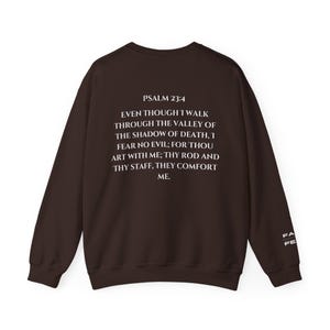Psalm 23:4, Religious Sweatshirt, Christian Faith Pullover, Bible Verse Sweater, Comfortable Unisex Top, Inspirational Clothing