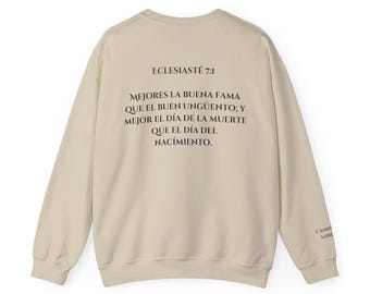 Bluza z Księgą Koheleta 7:1, werset biblijny o mądrości, bluza unisex, odzież chrześcijańska