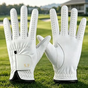 Personlig golfhandske i läder för män, graverad golfhandske, present till golfälskare, present till pappa/make