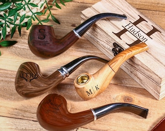 Personalized handmade wooden pipe, Groomsman Proposal, Birthday Gift for Him, Best man gift, The Perfect Gift for Smokers