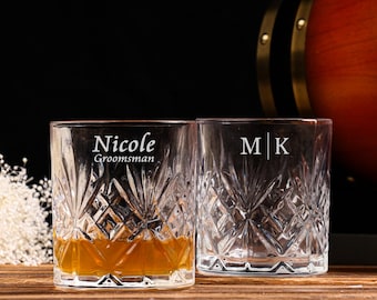 Vasos de vaso personalizados para padrinos de boda / Ideas de regalo para vasos de whisky para padrinos de boda / Regalos de boda para él / Regalos de fiesta para el Día del Padre