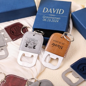 Personalized Groomsman bottle opener keychain, Custom Bottle Opener, opener keyring Boyfriend Gift, Birthday Gift, Groomsmen Best Man Gift