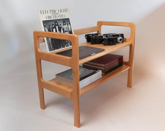 Wood bookshelf, Mid Century Modern Bookcase, Custom bookcase, Walnut bookcase, Home Office