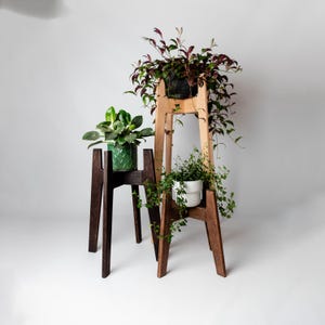 Pflanzenständer, Hoher Pflanzenständer für Zuhause Mid Century Modern, Möbel Übertopf, Boho Themen Pflanzen Organizer, Blumen Dekor, Holz Geschenk