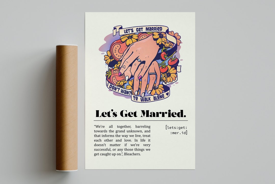Bleachers Let's Get Married Poster Minimalist Music Poster Vintage