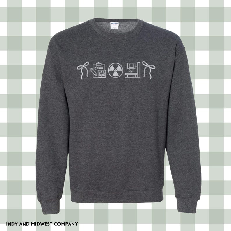 Radiology Xray tech Icon crewneck embroidered | radiography icons sweatshirt | Embroidered Sweatshirt | gifts for radiology tech image 9