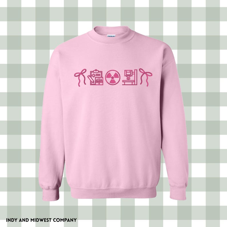 Radiology Xray tech Icon crewneck embroidered | radiography icons sweatshirt | Embroidered Sweatshirt | gifts for radiology tech image 6