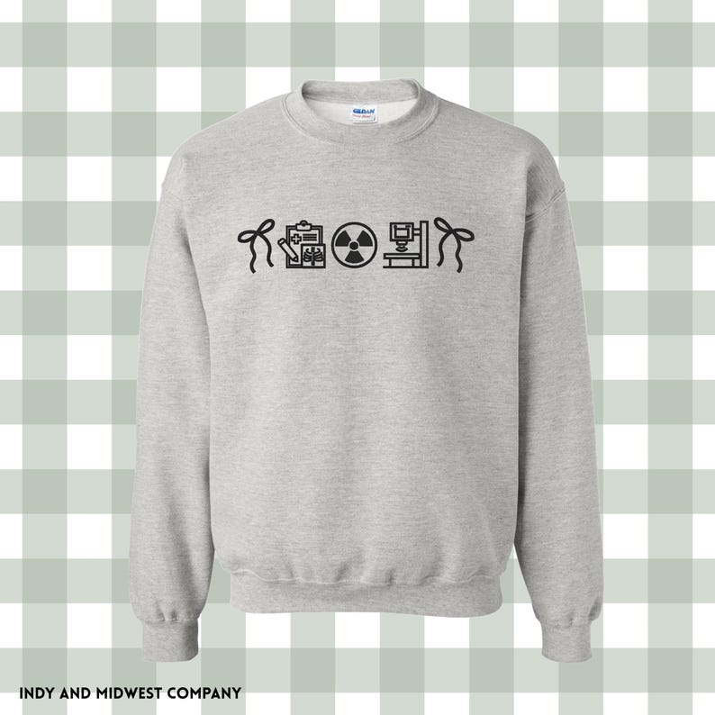 Radiology Xray tech Icon crewneck embroidered | radiography icons sweatshirt | Embroidered Sweatshirt | gifts for radiology tech image 11