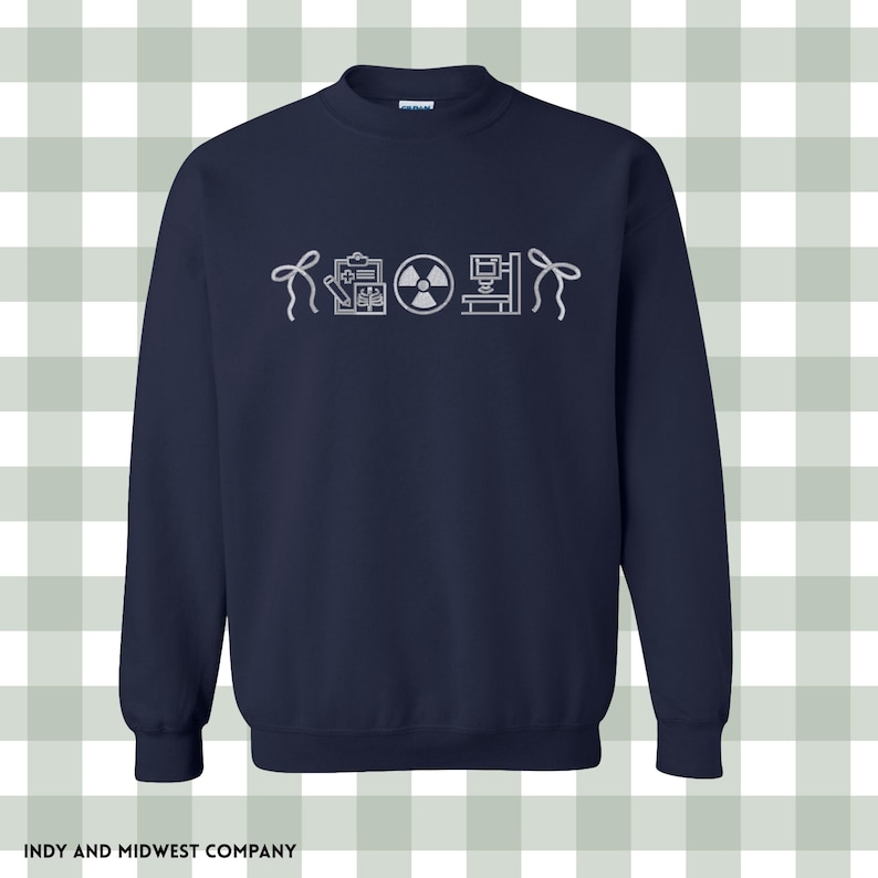 Radiology Xray tech Icon crewneck embroidered | radiography icons sweatshirt | Embroidered Sweatshirt | gifts for radiology tech image 10