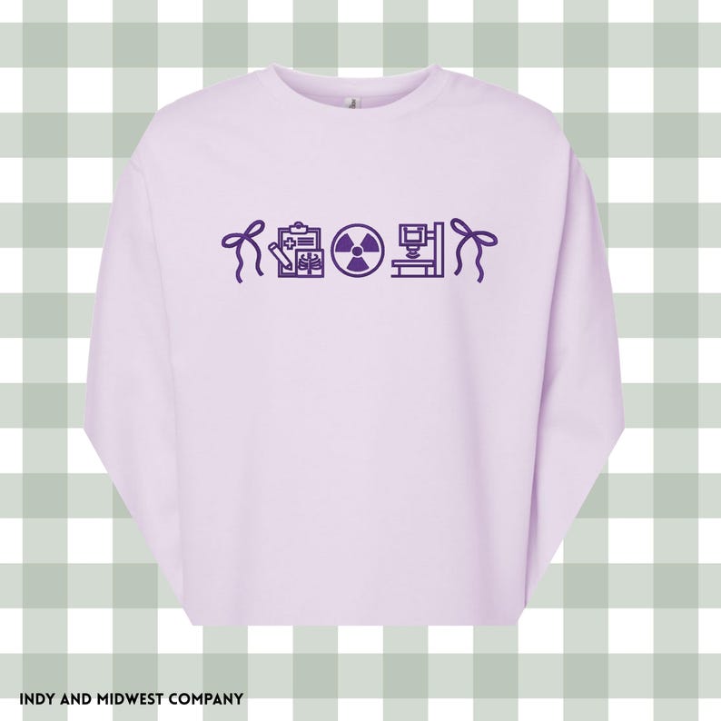 Radiology Xray tech Icon crewneck embroidered | radiography icons sweatshirt | Embroidered Sweatshirt | gifts for radiology tech image 7