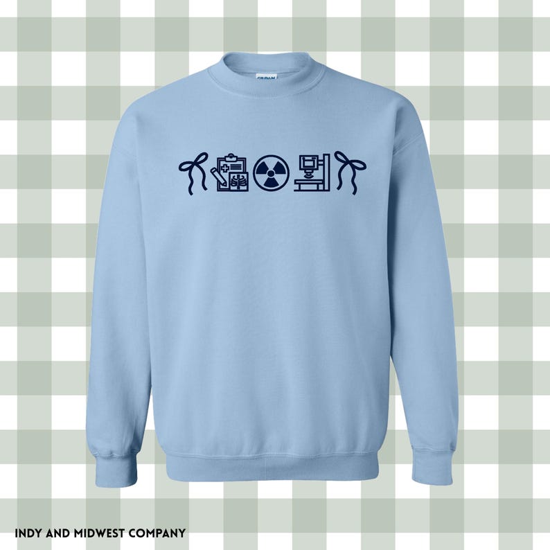 Radiology Xray tech Icon crewneck embroidered | radiography icons sweatshirt | Embroidered Sweatshirt | gifts for radiology tech image 5