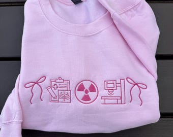 Radiology Xray tech Icon crewneck embroidered | radiography icons sweatshirt | Embroidered Sweatshirt | gifts for radiology tech