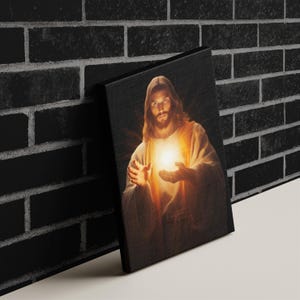 Jesus Portrait Poster Canvas Jesus Art Jesus Wall Art Jesus Picture Jesus Christ Modern Christian Art Christian Wall art Ready To Hang