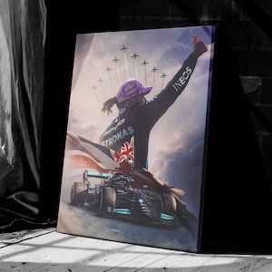 Lewis Hamilton  Canvas Formula 1 F1 Hamilton Racing Canvas Formula 1 Poster Hamilton Racing Canvas Gifts Formula One Poster Ready To Hang