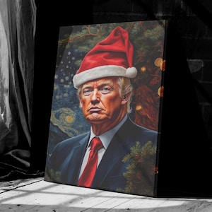 President Donald Trump Canvas Noel Poster Starry Night Background New York City Canvas Printing Trump Trump President Poster Ready To Hang