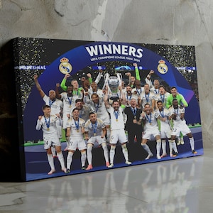2024 Real Madrid Canvas 2024 UEFA Champions League Final Real Madrid Real Madrid win Champions League Dortmund 2024 Ready To Hang Canvas