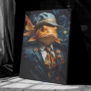 Magikarp Canvas Poster Starry Night Magikarp Fish Canvas Magikarp Poster Magikarp Canvas Print Fish Magikarp Gifts Ready To Hang