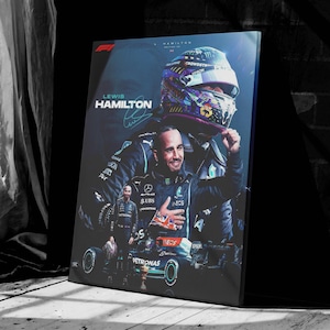 Lewis Hamilton  Canvas Formula 1 F1 Hamilton Racing Canvas Formula 1 Poster Hamilton Racing Canvas Gifts Formula One Poster Ready To Hang