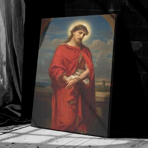 Jesus Portrait Poster Canvas Jesus Art Jesus Wall Art Jesus Picture Jesus Christ Modern Christian Art Christian Wall art Ready To Hang