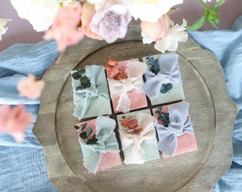 Handmade Vegan Soap Favors, Organic Essential Oils, Personalized Tag