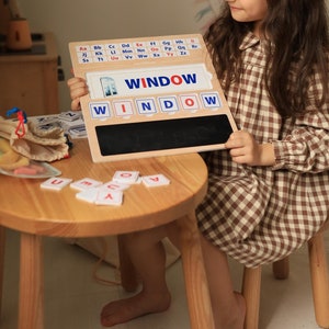 Kit de aprendizaje de letras Montessori Juego educativo en inglés para niños, juguete de aprendizaje Montessori