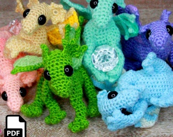 Newborn Baby Dragon Crochet Pattern Amigurumi DIGITAL PDF