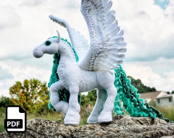 Pegasus Crochet Amigurumi Pattern by Crafty Intentions DIGITAL PDF