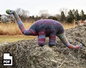 Long Neck Dinosaur Crochet Amigurumi Pattern by Crafty Intentions DIGITAL PDF