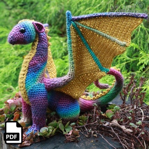 Adulte Dragon Crochet Amigurumi Pattern DIGITAL PDF par Crafty Intentions