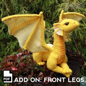 Add-On Adult Dragon Crochet Pattern: More Front Legs Amigurumi by Crafty Intentions DIGITAL PDF