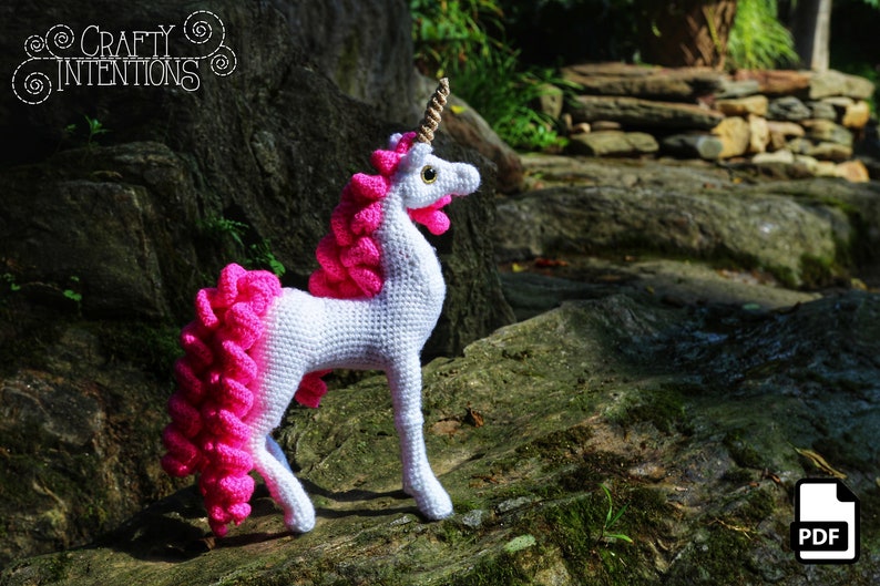 Standing Unicorn Amigurumi Digital PDF Crochet Pattern by Crafty Intentions image 5